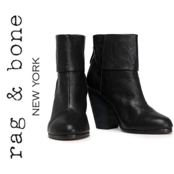 RAG & BONE Newberry Ankle Classic Booties Size 36.5 - Picture 1 of 16